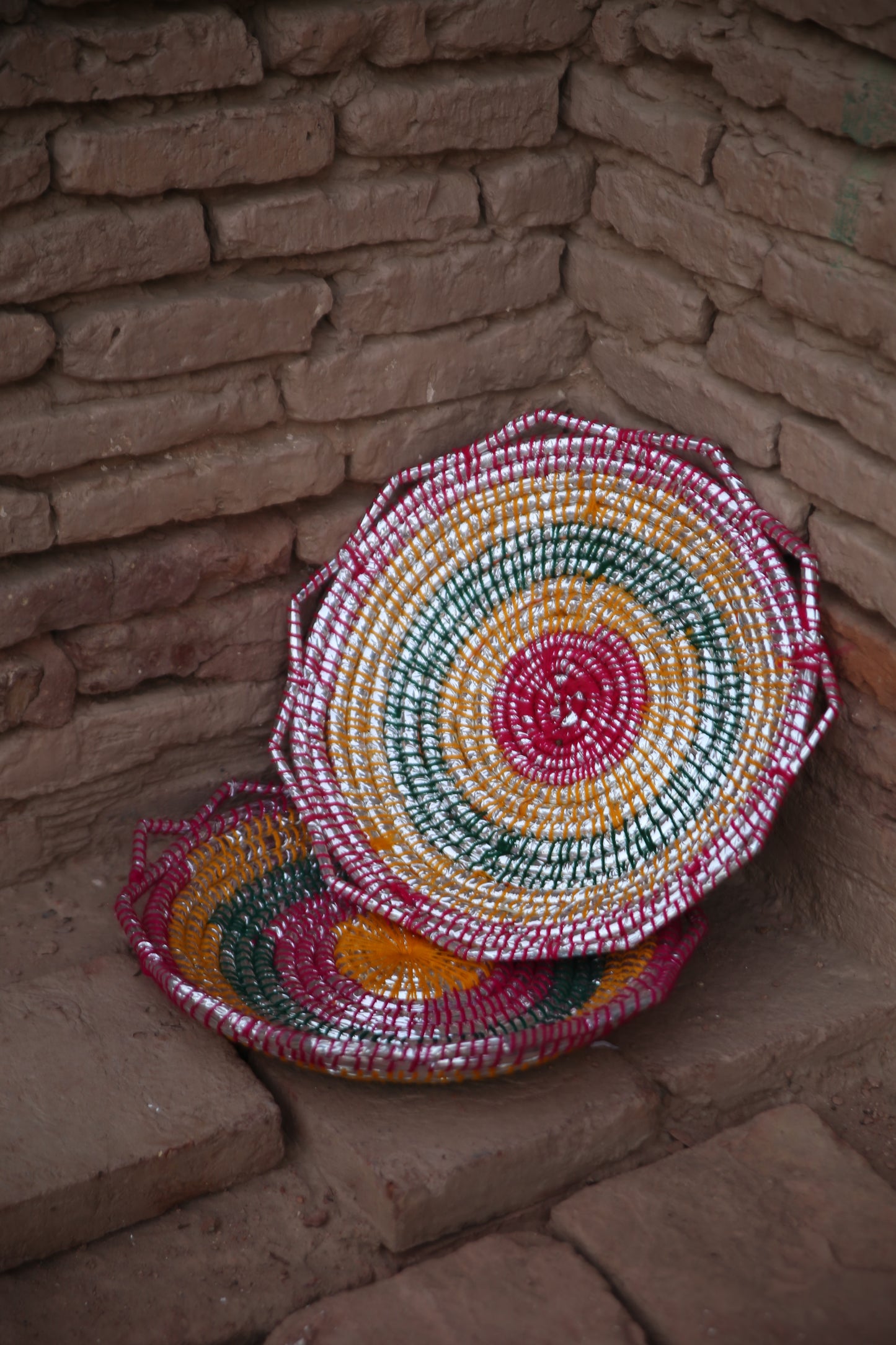 Multicolour "Desi Chabbi" - Handwoven Roti & Paratha Serving Mat